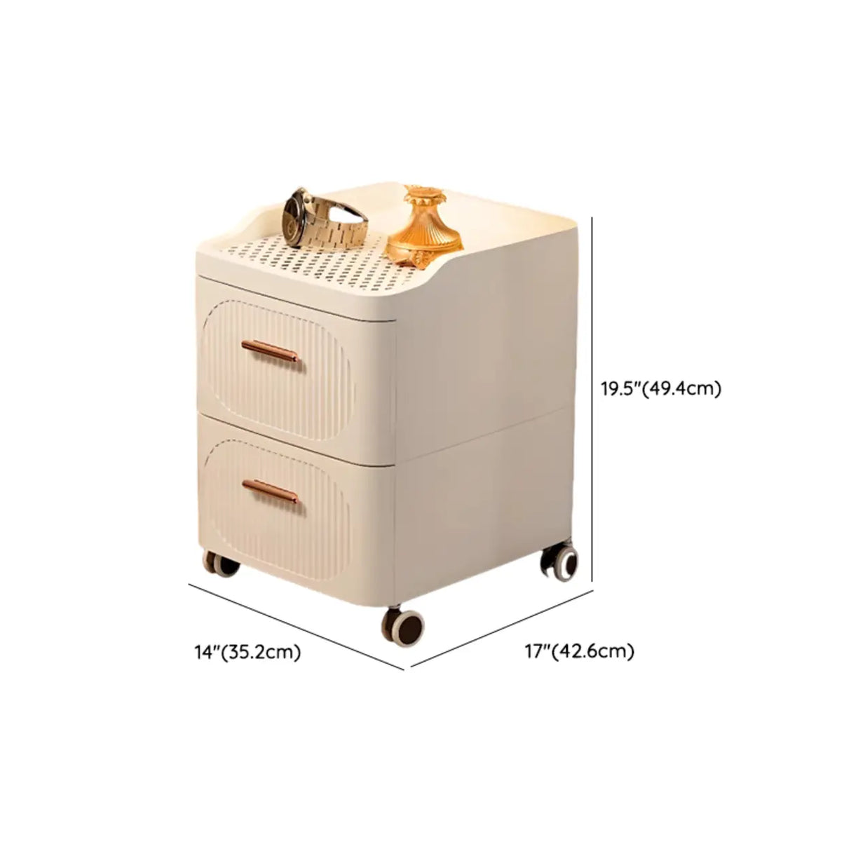White Tip Resistant Drawers Storage Narrow Nightstand Image - 19