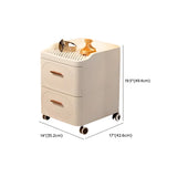 White Tip Resistant Drawers Storage Narrow Nightstand Image - 19