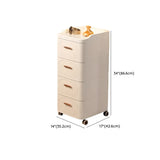 White Tip Resistant Drawers Storage Narrow Nightstand Image - 21