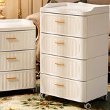 White Tip Resistant Drawers Storage Narrow Nightstand Image - 1