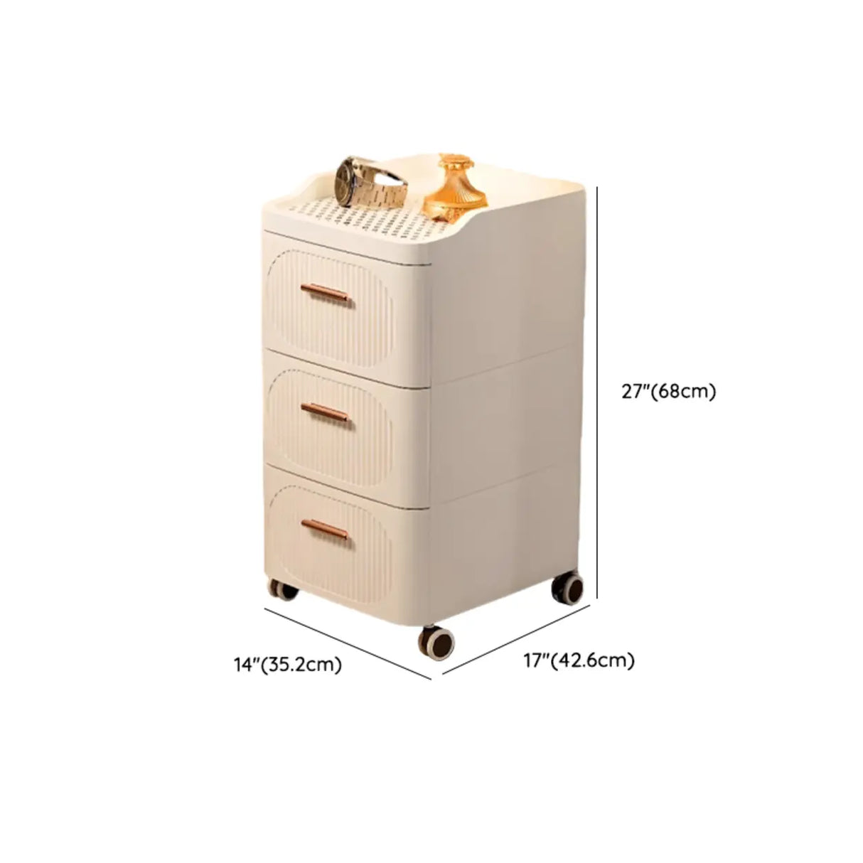 White Tip Resistant Drawers Storage Narrow Nightstand Image - 20