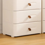 White Tip Resistant Kids Nightstand with Drawers Image - 10