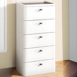 White Tip Resistant Kids Nightstand with Drawers Image - 15