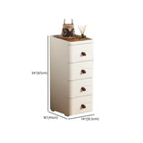 White Tip Resistant Kids Nightstand with Drawers #size