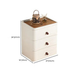 White Tip Resistant Kids Nightstand with Drawers Image - 18