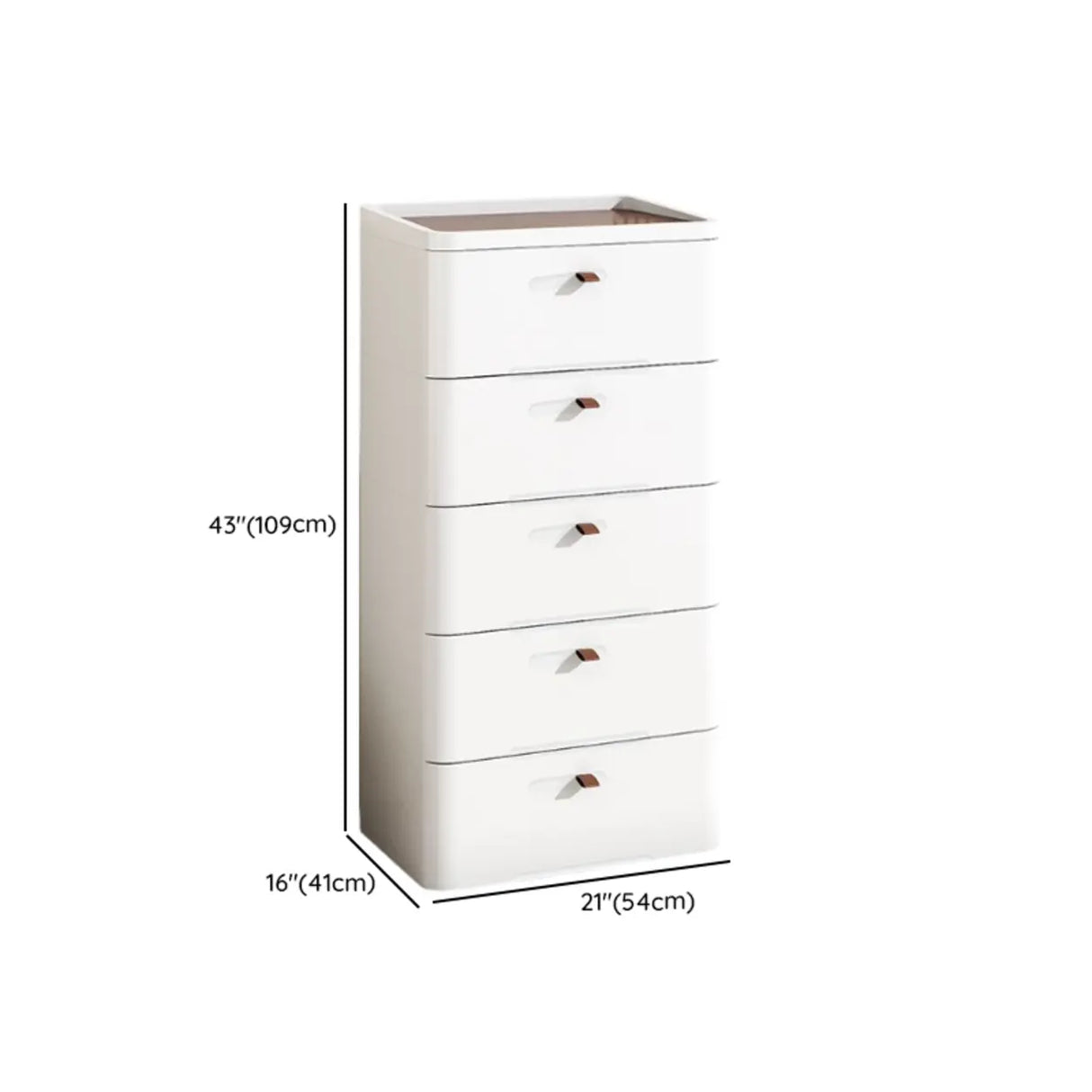 White Tip Resistant Kids Nightstand with Drawers Image - 23