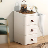 White Tip Resistant Kids Nightstand with Drawers Image - 3