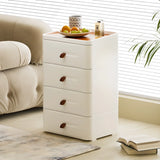 White Tip Resistant Kids Nightstand with Drawers Image - 4
