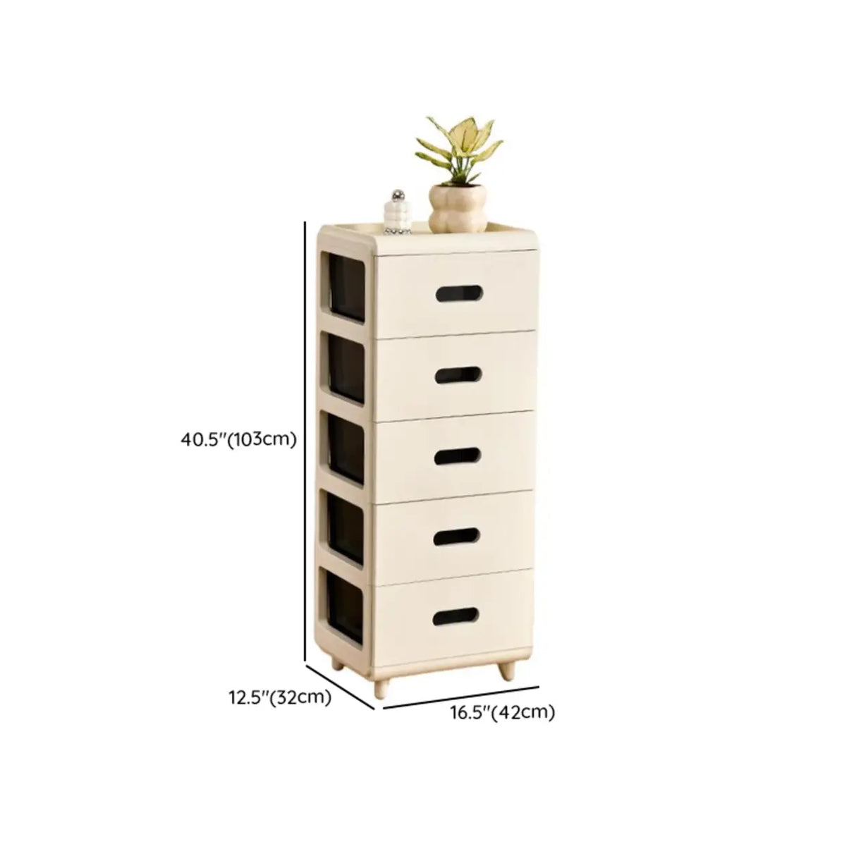 White Tip Resistant Kids Nightstand with Leg and Drawer Image - 20