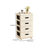 White Tip Resistant Kids Nightstand with Leg and Drawer Image - 22