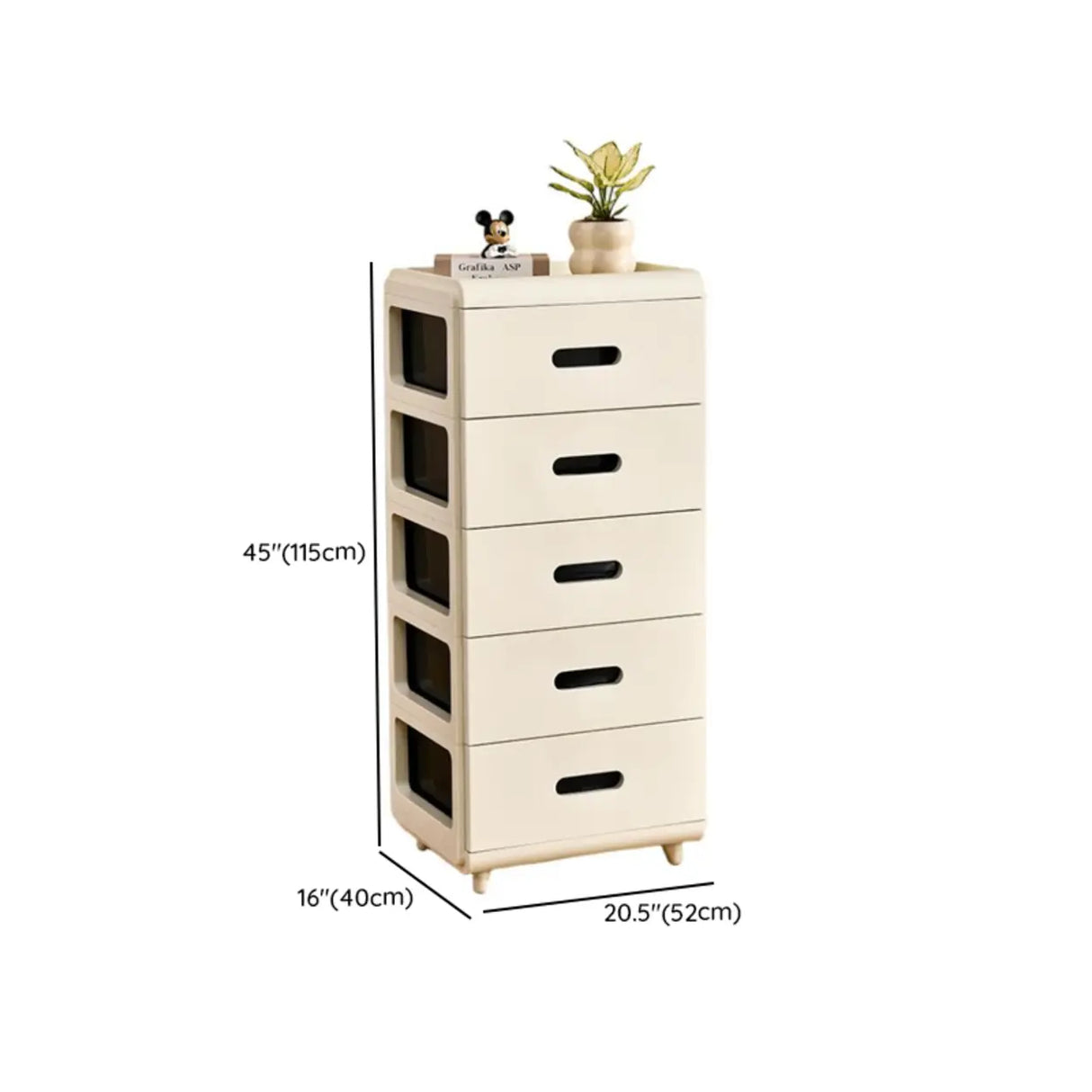 White Tip Resistant Kids Nightstand with Leg and Drawer Image - 23