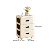 White Tip Resistant Kids Nightstand with Leg and Drawer Image - 24