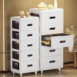 White Tip Resistant Kids Nightstand with Leg and Drawer Image - 4