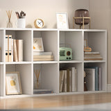White Trendy Wooden Closed Back Short Storage Bookcase Image - 21