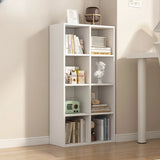 White Trendy Wooden Closed Back Short Storage Bookcase Image - 25
