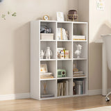 White Trendy Wooden Closed Back Short Storage Bookcase Image - 27
