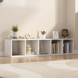 White Trendy Wooden Closed Back Short Storage Bookcase Image - 32
