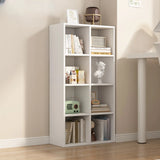 White Trendy Wooden Closed Back Short Storage Bookcase Image - 42