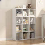 White Trendy Wooden Closed Back Short Storage Bookcase Image - 44