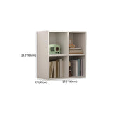 White Trendy Wooden Closed Back Short Storage Bookcase #size