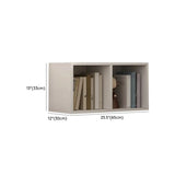 White Trendy Wooden Closed Back Short Storage Bookcase Image - 52