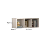 White Trendy Wooden Closed Back Short Storage Bookcase Image - 53