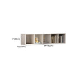 White Trendy Wooden Closed Back Short Storage Bookcase Image - 55