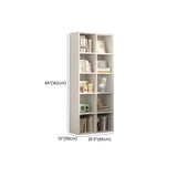 White Trendy Wooden Closed Back Short Storage Bookcase Image - 62