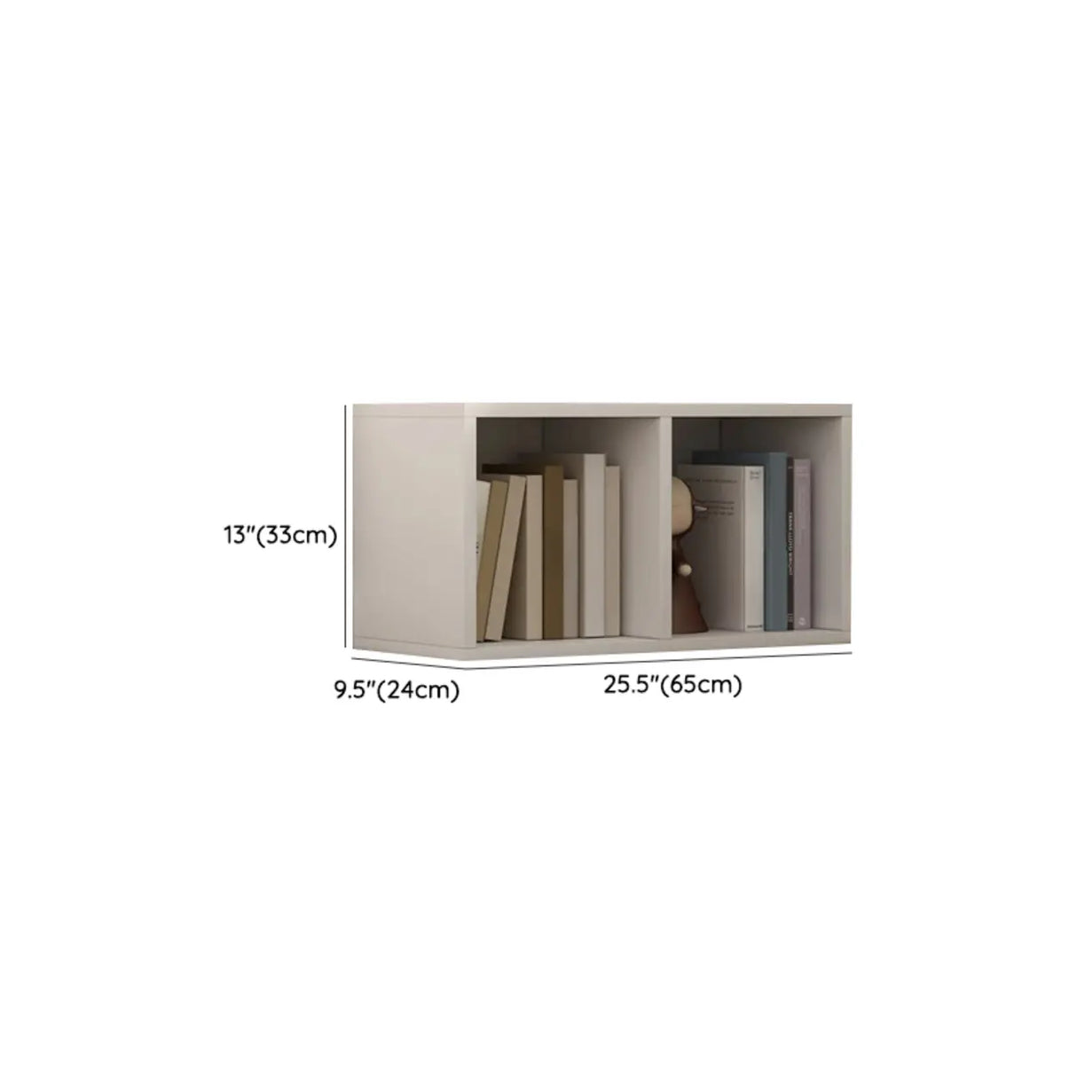White Trendy Wooden Closed Back Short Storage Bookcase Image - 66