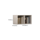 White Trendy Wooden Closed Back Short Storage Bookcase Image - 66