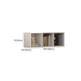 White Trendy Wooden Closed Back Short Storage Bookcase Image - 67