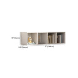 White Trendy Wooden Closed Back Short Storage Bookcase Image - 68