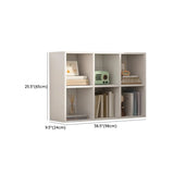 White Trendy Wooden Closed Back Short Storage Bookcase Image - 70