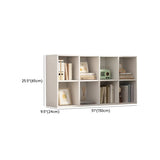 White Trendy Wooden Closed Back Short Storage Bookcase Image - 71