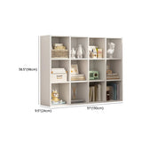 White Trendy Wooden Closed Back Short Storage Bookcase Image - 74