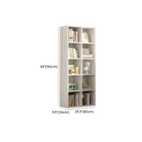 White Trendy Wooden Closed Back Short Storage Bookcase Image - 77