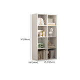 White Trendy Wooden Closed Back Short Storage Bookcase Image - 78