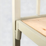 White Twin Open-Frame Iron Space-Saving Bunk Bed with Stairs Image - 16