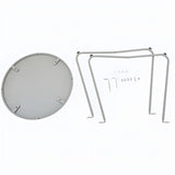 White UV Resistant Metal Frame Round Coffee Table Image - 11
