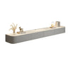 White Wall-Mounted Cabinet Cable Management TV Stand Image - 5