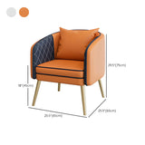 White Water Resistant Leather Sloped Arms 2 Seats Sofa #size