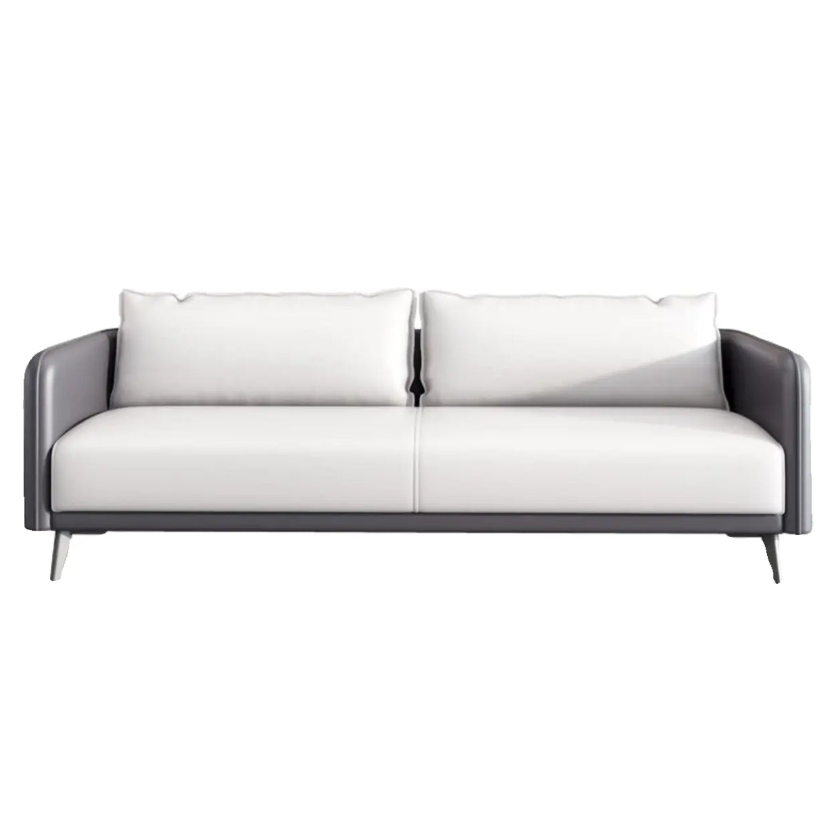 White Waterproof Leather Removable Cushions Sofa Set Image - 10