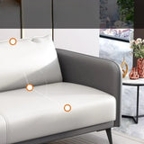 White Waterproof Leather Removable Cushions Sofa Set Image - 18