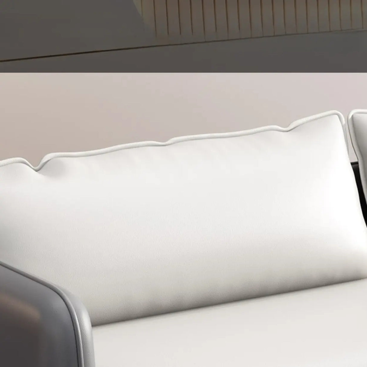 White Waterproof Leather Removable Cushions Sofa Set Image - 19