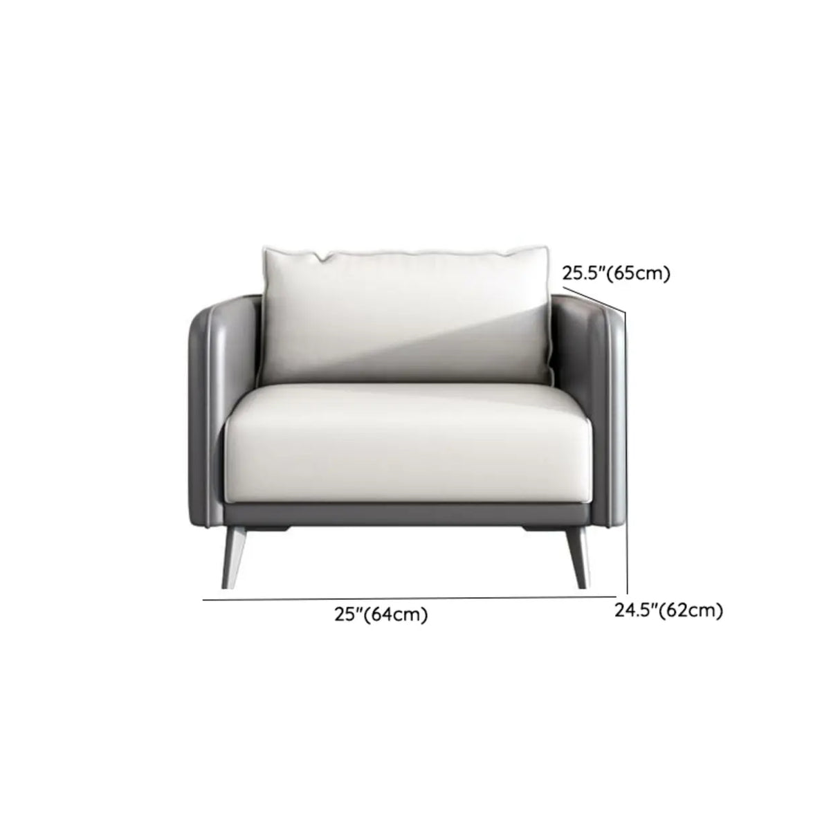 White Waterproof Leather Removable Cushions Sofa Set 