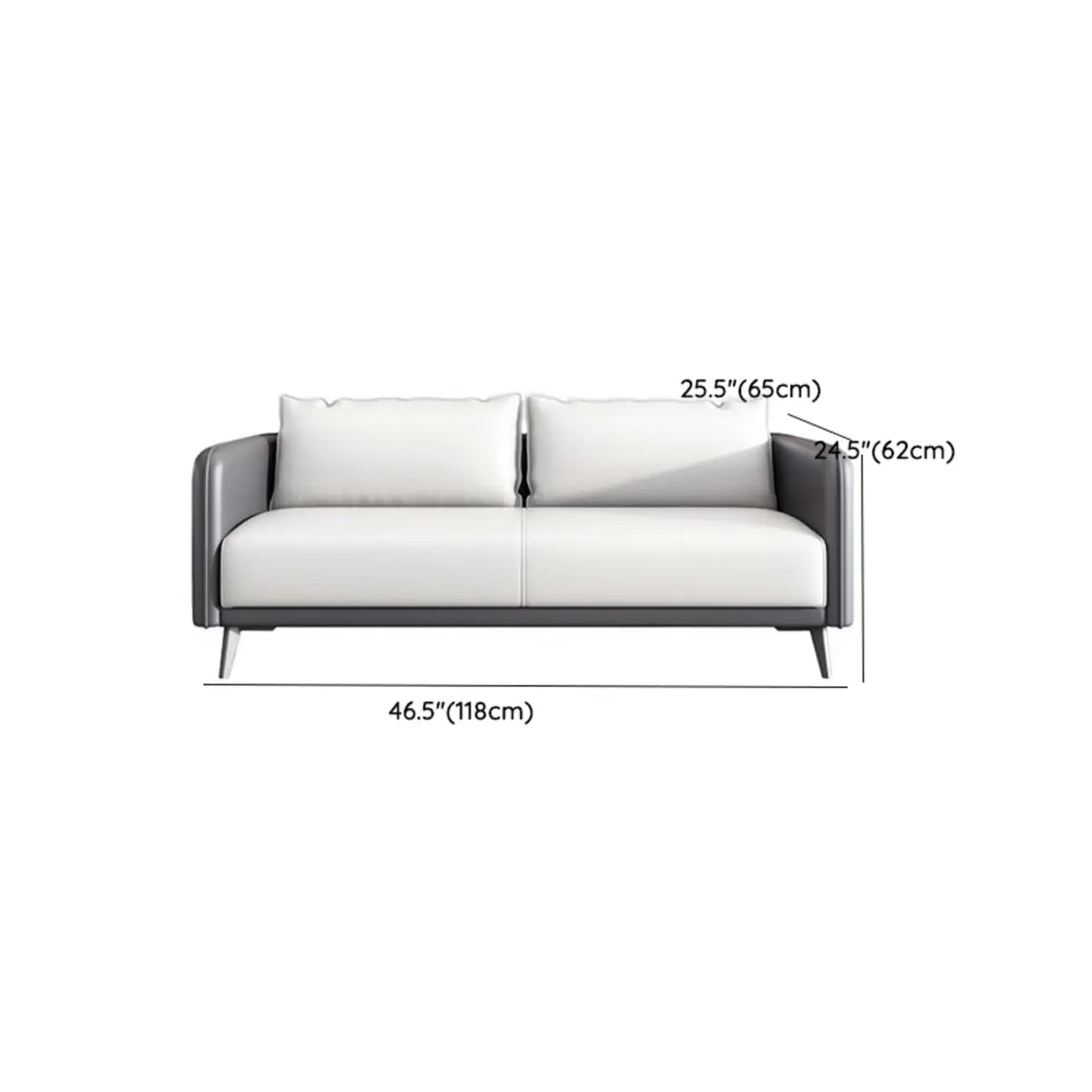 White Waterproof Leather Removable Cushions Sofa Set Image - 22