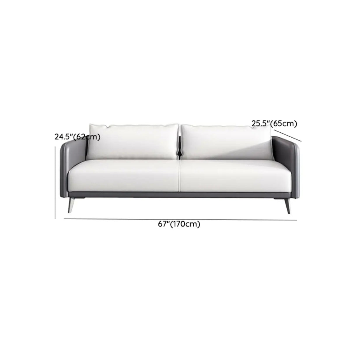 White Waterproof Leather Removable Cushions Sofa Set Image - 23