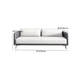 White Waterproof Leather Removable Cushions Sofa Set Image - 23