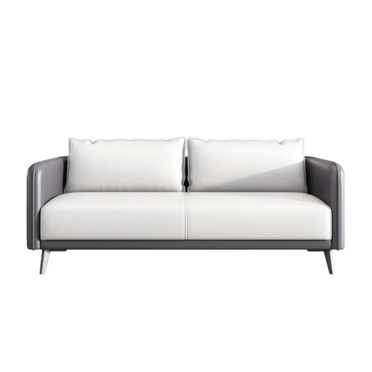 White Waterproof Leather Removable Cushions Sofa Set Image - 4