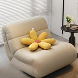 White Waterproof Sponge Upholstered Rocking Chair Image - 1